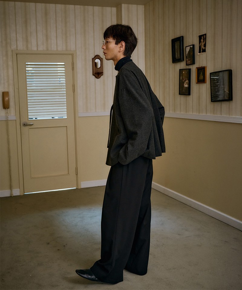 羊毛繫帶外套 unisex wool loop jacket