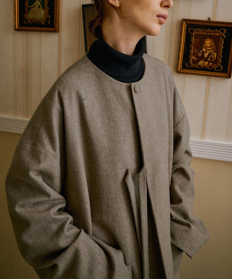 羊毛繫帶外套 unisex wool loop jacket