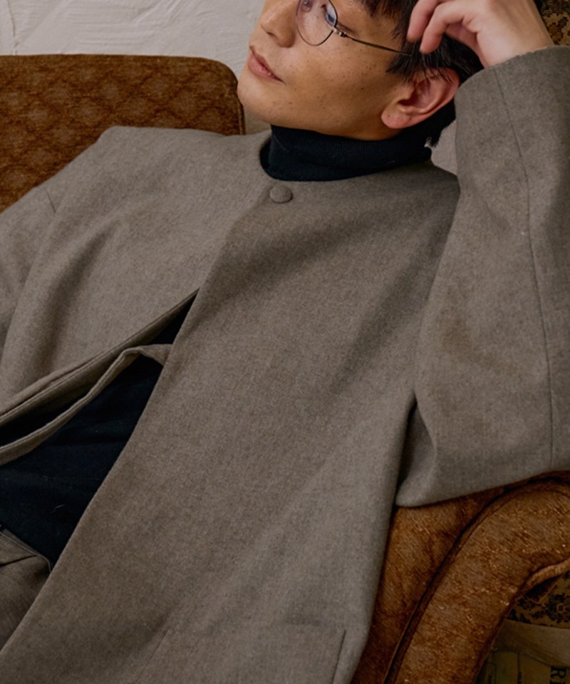 羊毛繫帶外套 unisex wool loop jacket