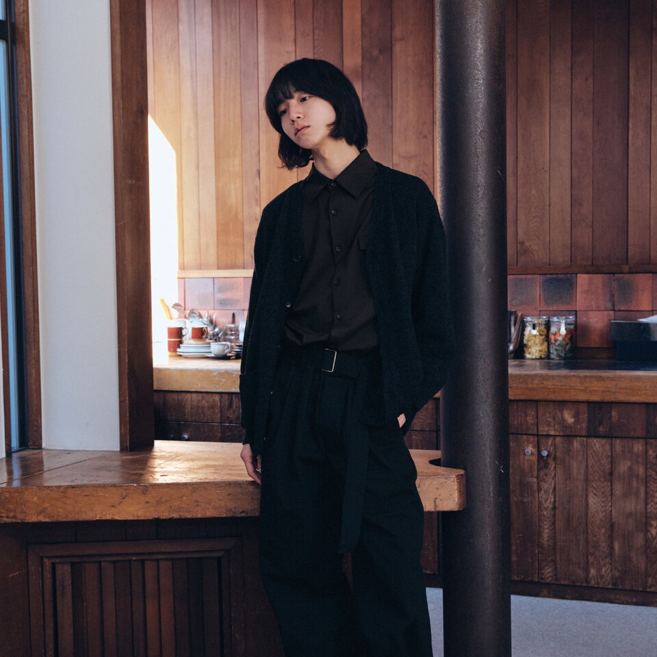 MLN1105-262 V領針織外套 unisex british wool v-neck cardigan