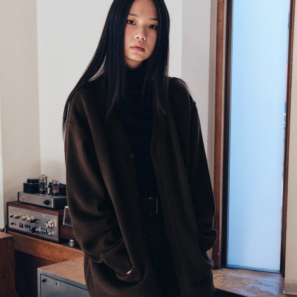 MLN1105-262 V領針織外套 unisex british wool v-neck cardigan