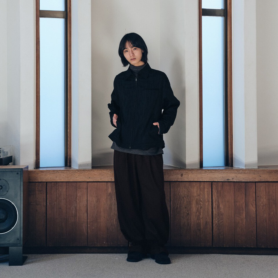 MLN1106-262 條紋寬版外套 unisex pouring jacket