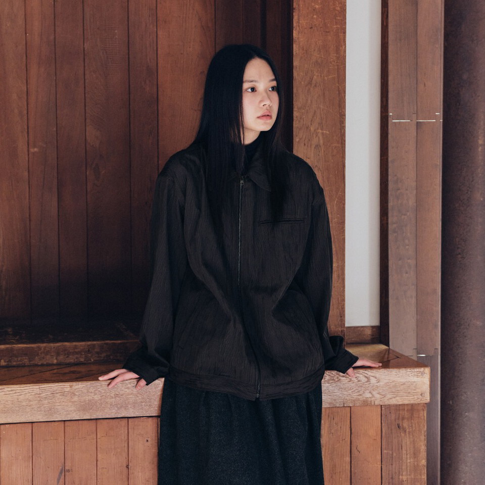 MLN1106-262 條紋寬版外套 unisex pouring jacket