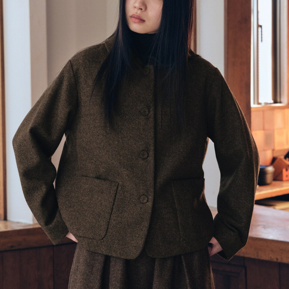 MLN1107-262 復古羊毛外套 heritage wool jacket