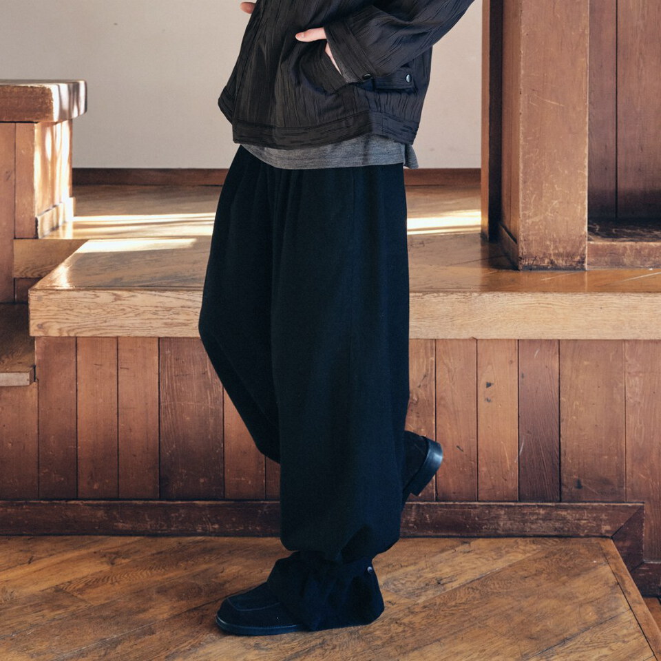 MLN1606-262 綁帶調節氣球褲 unisex muted strap balloon pants