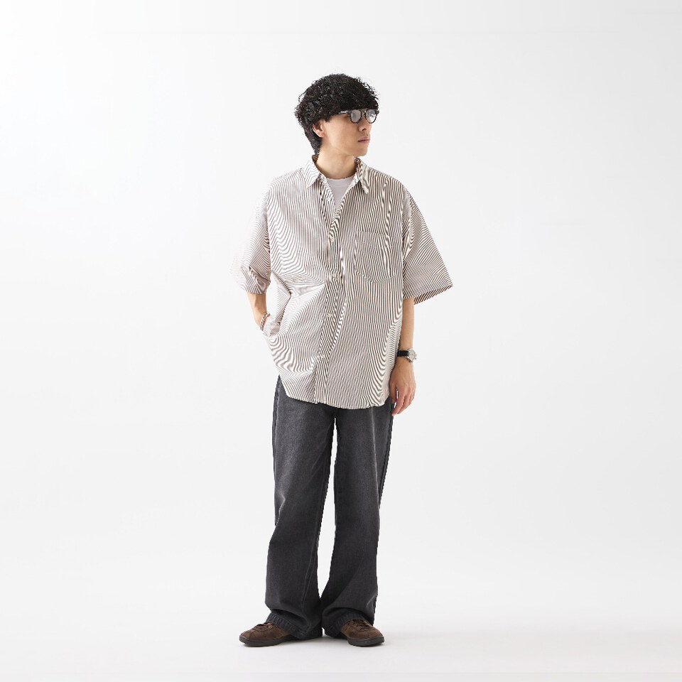 MLT0204-261 條紋短袖襯衫 LOOSE STRIPE SHIRT SS