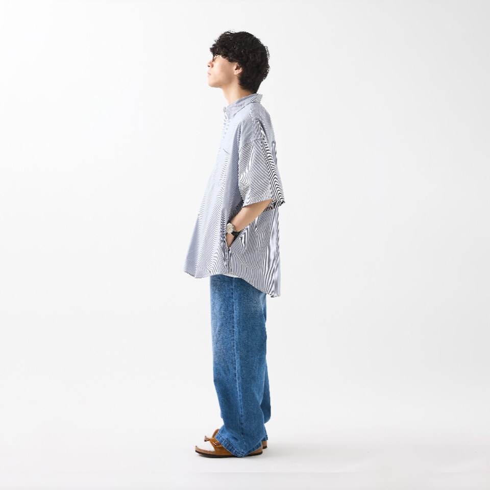 MLT0204-261 條紋短袖襯衫 LOOSE STRIPE SHIRT SS
