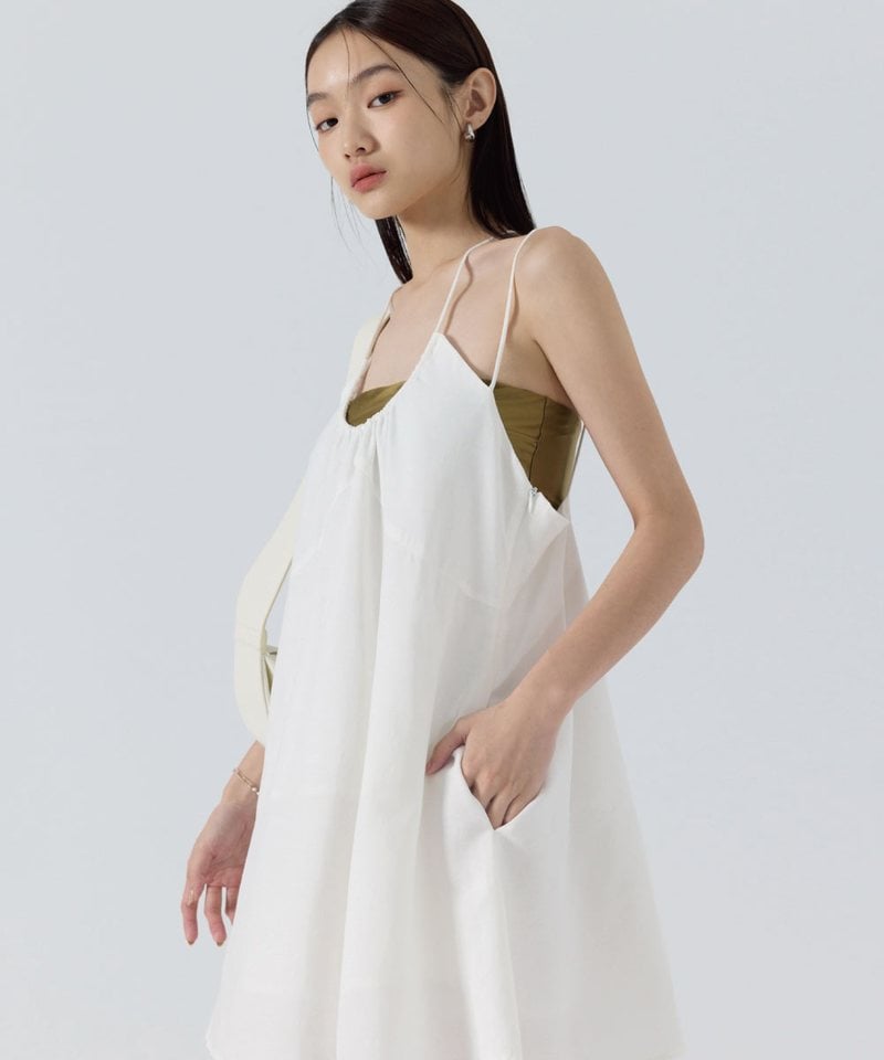MOG99330-251 綁繩澎澎短洋裝