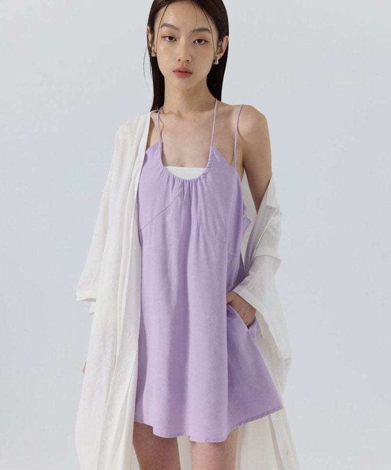 MOG99330-251 綁繩澎澎短洋裝