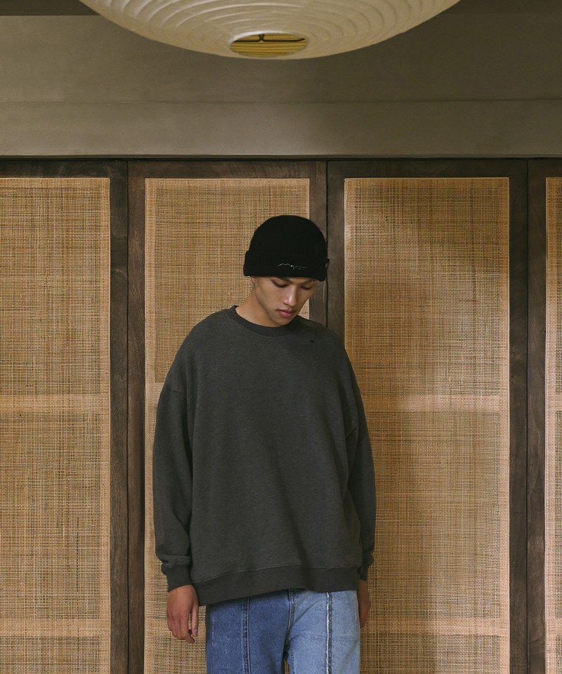 MELSIGN 圓領大學Tee Sound Wave Crewneck