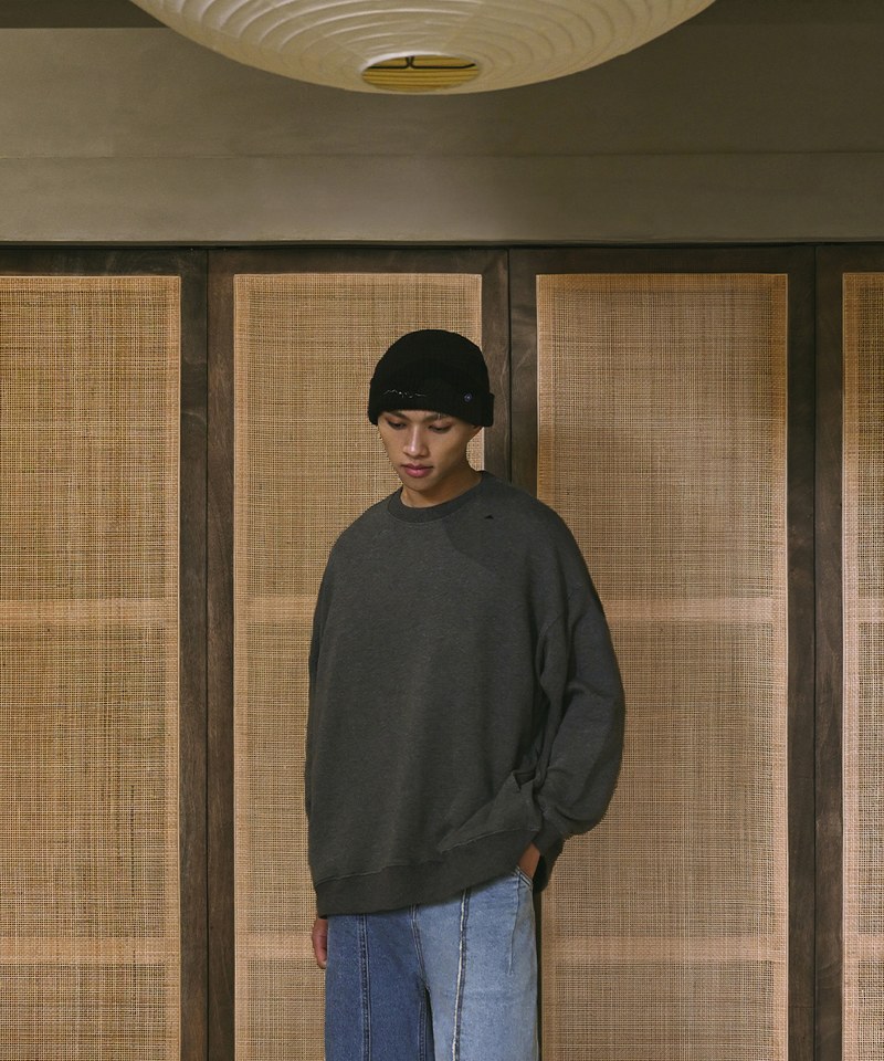 MELSIGN 圓領大學Tee Sound Wave Crewneck