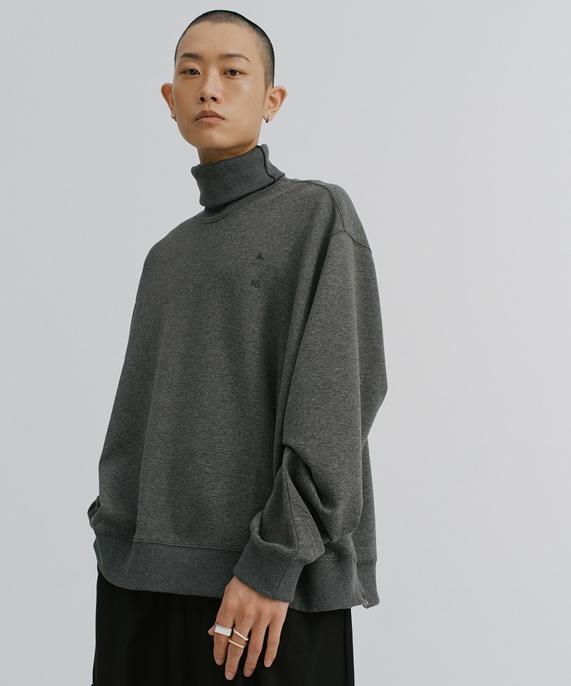 MELSIGN x mouggan 羅紋拼接高領TEE