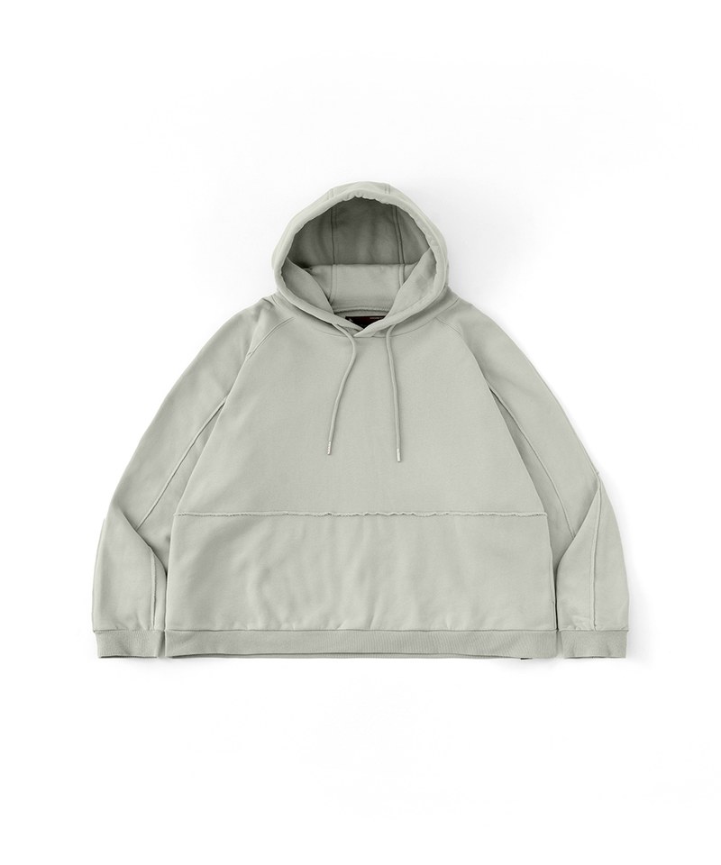 MELSIGN x mouggan 短版鬚邊刷絨連帽TEE