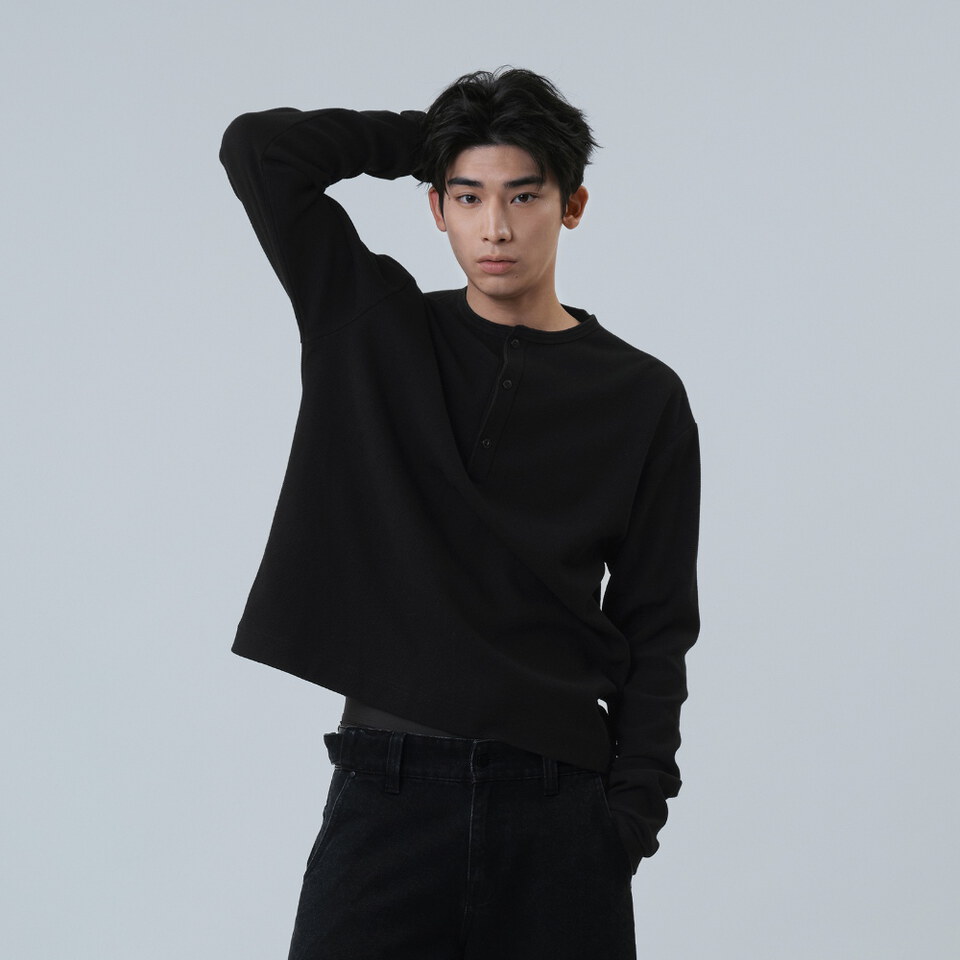 MSN0020-262 亨利領長袖 MEL. Henley LS Tee