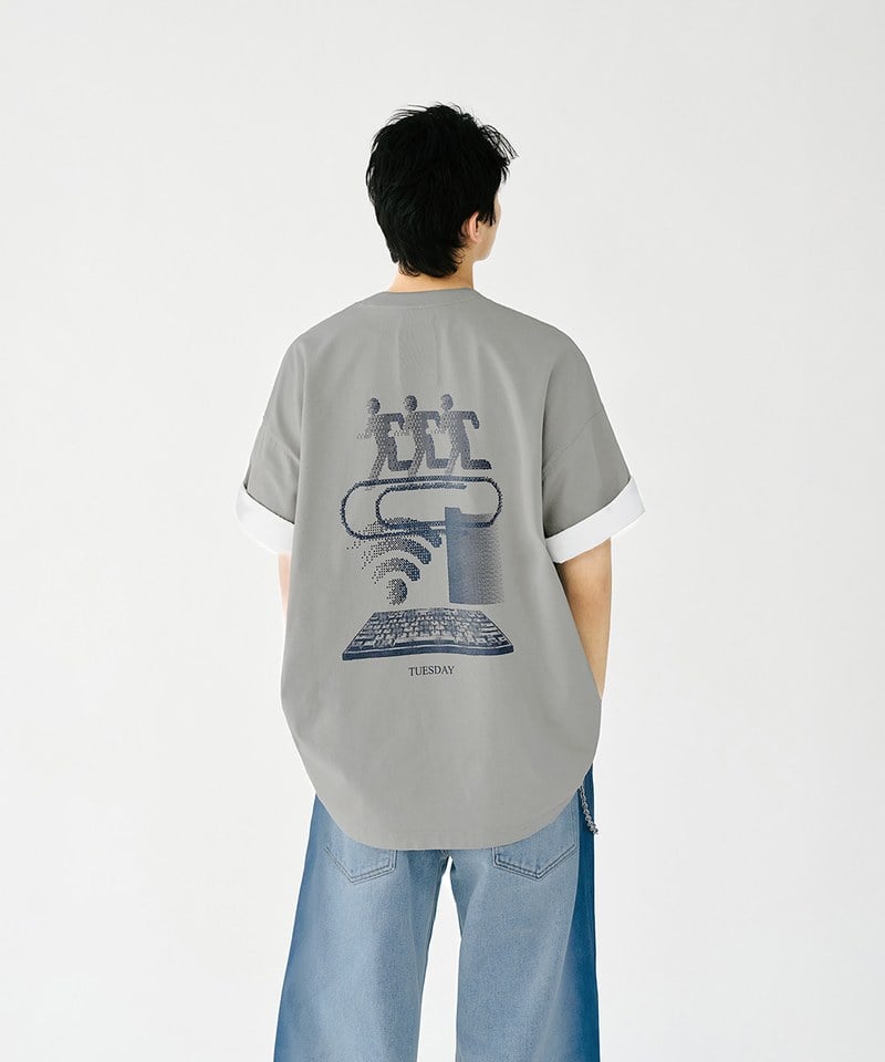 標語短袖上衣 Tue. I Need Wi-Fi Tee