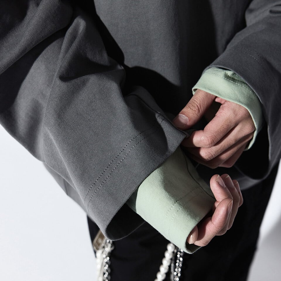 寬版長袖上衣Layered Process LS TEE