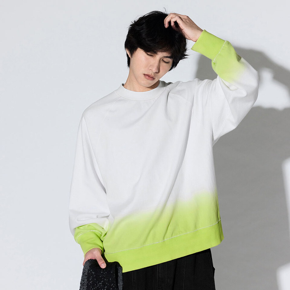 刷色圓領大學TEE Canvas Fade Crewneck