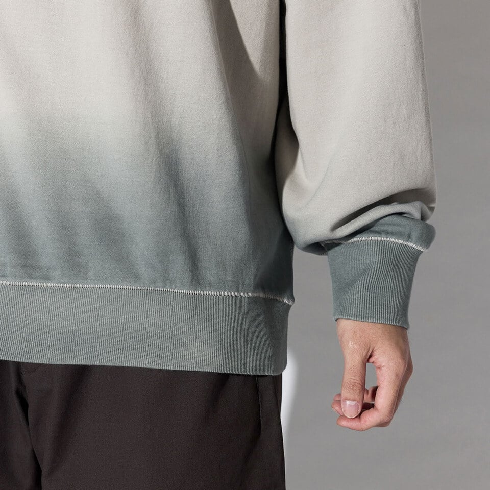 MSN0134-261 刷色圓領大學TEE Canvas Fade Crewneck