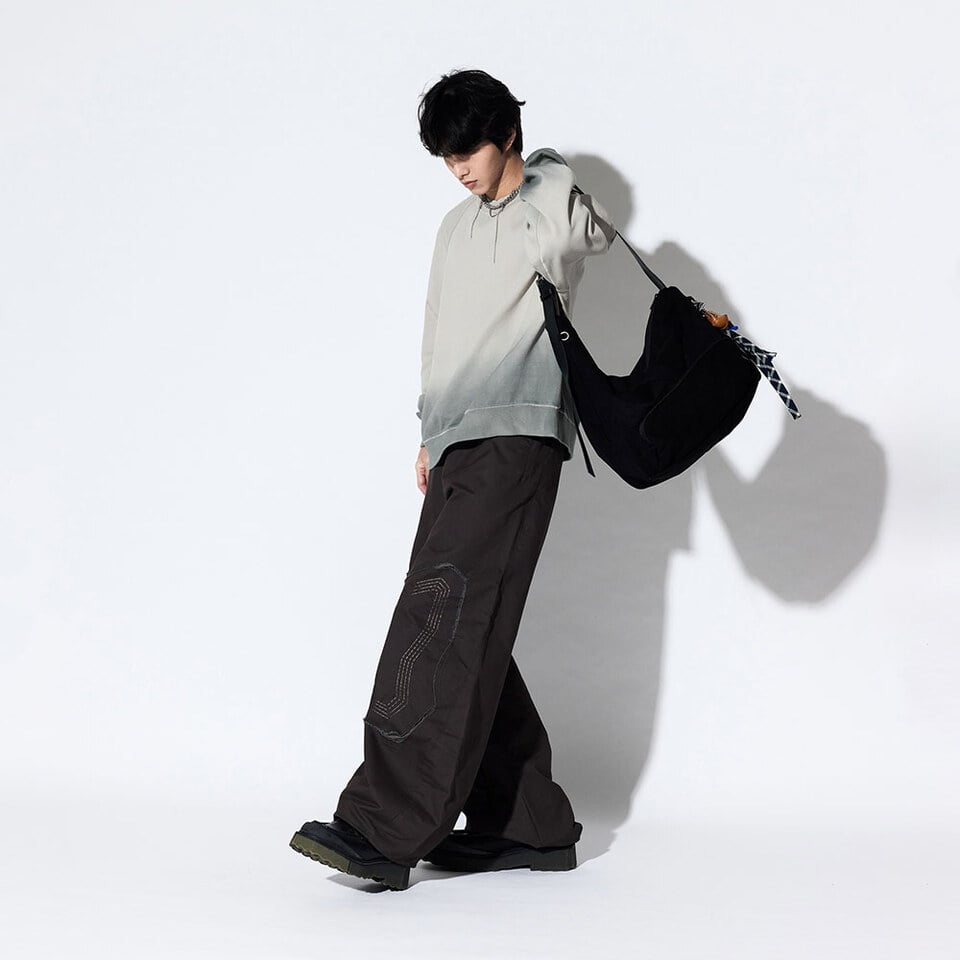 MSN0134-261 刷色圓領大學TEE Canvas Fade Crewneck