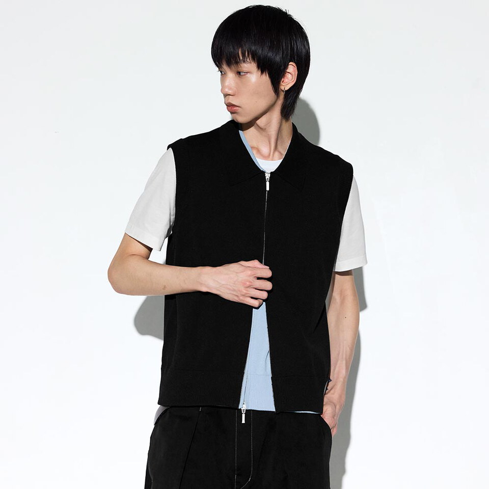 拉鍊針織背心 Axis Zip up Knit Vest