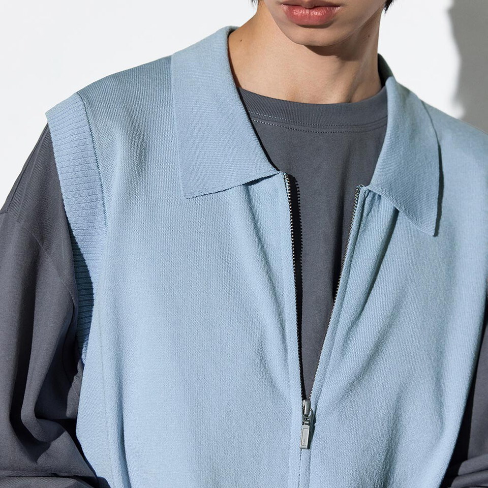 拉鍊針織背心 Axis Zip up Knit Vest