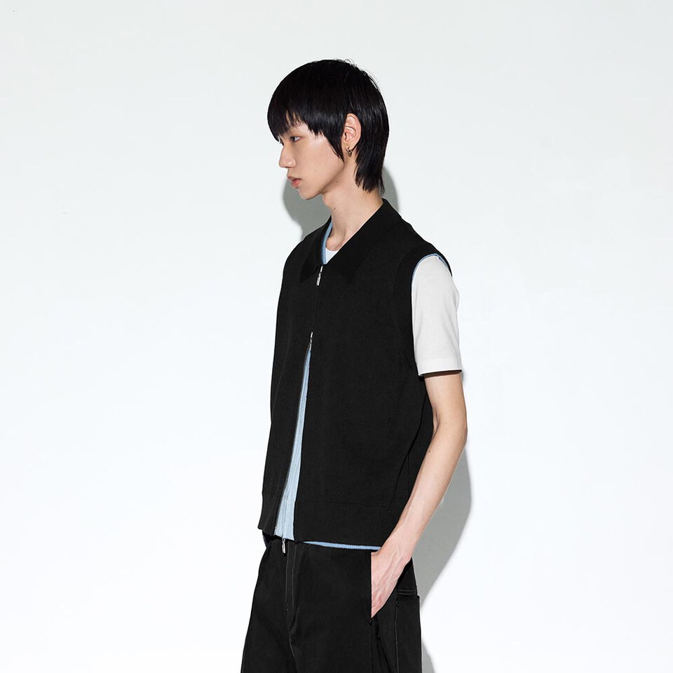 拉鍊針織背心 Axis Zip up Knit Vest