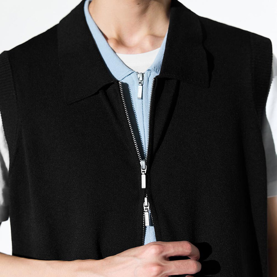 拉鍊針織背心 Axis Zip up Knit Vest