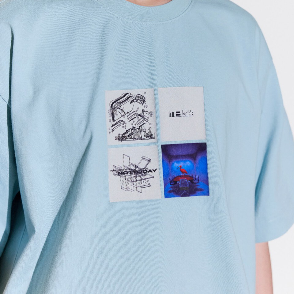 MSN0137-261 圖像寬短上衣 Algo Program Tee