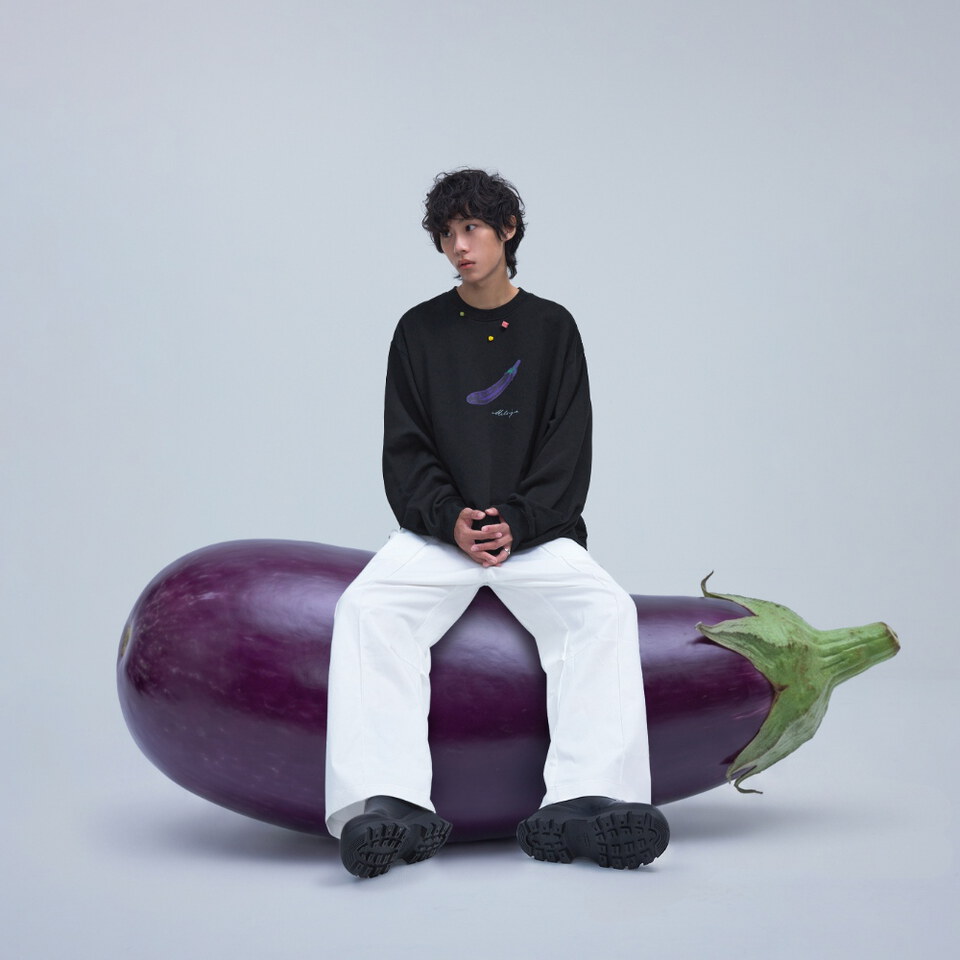 MSN0144-262 茄子大學 Tee Eggplant Veggie LS Tee