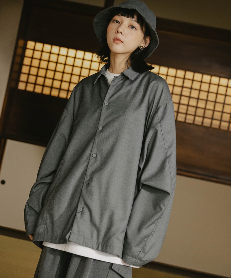 MELSIGN 寬鬆襯衫 Patched OV LS Shirt