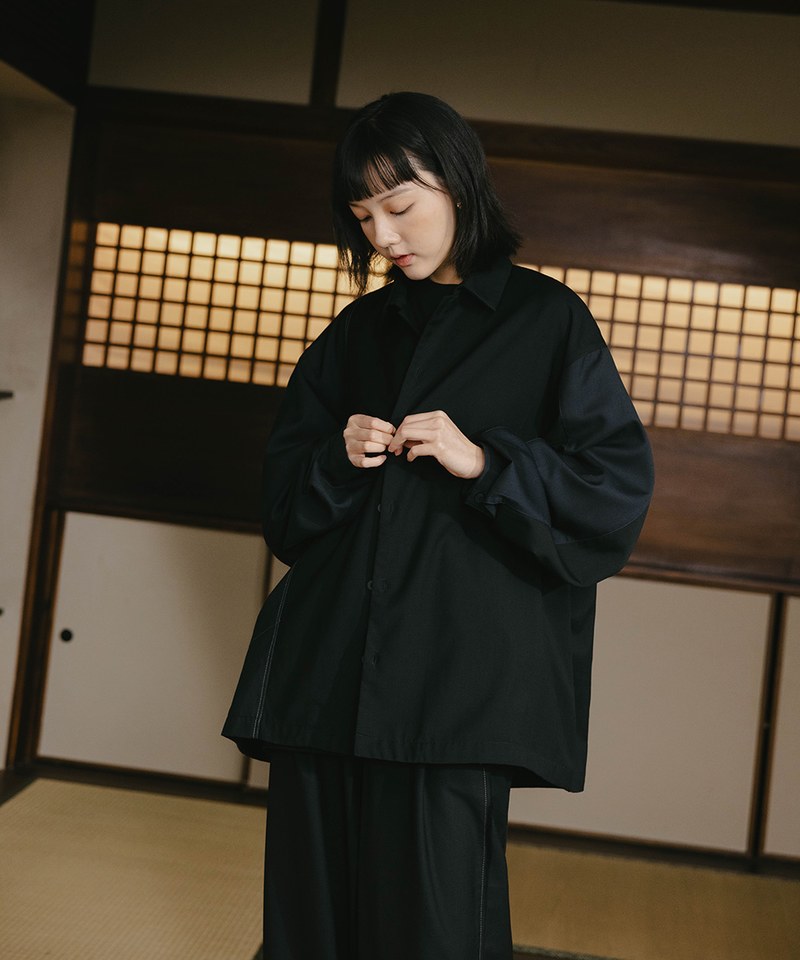 MELSIGN 寬鬆襯衫 Patched OV LS Shirt