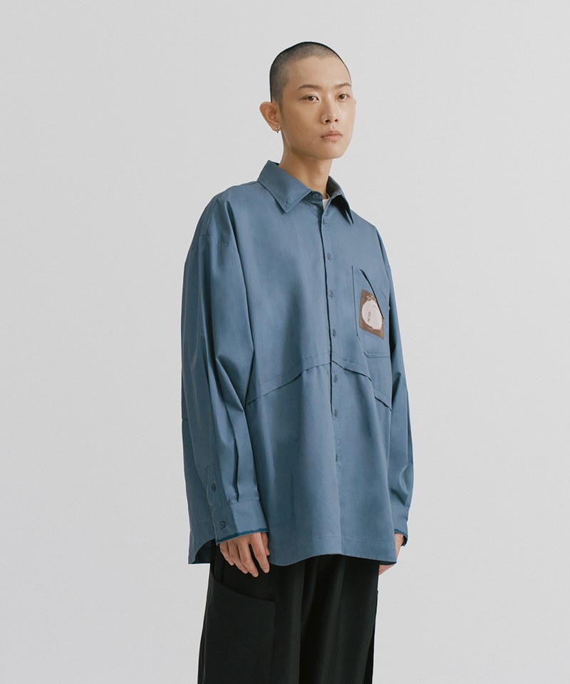 MELSIGN x mouggan 寬鬆挺版兩用領襯衫