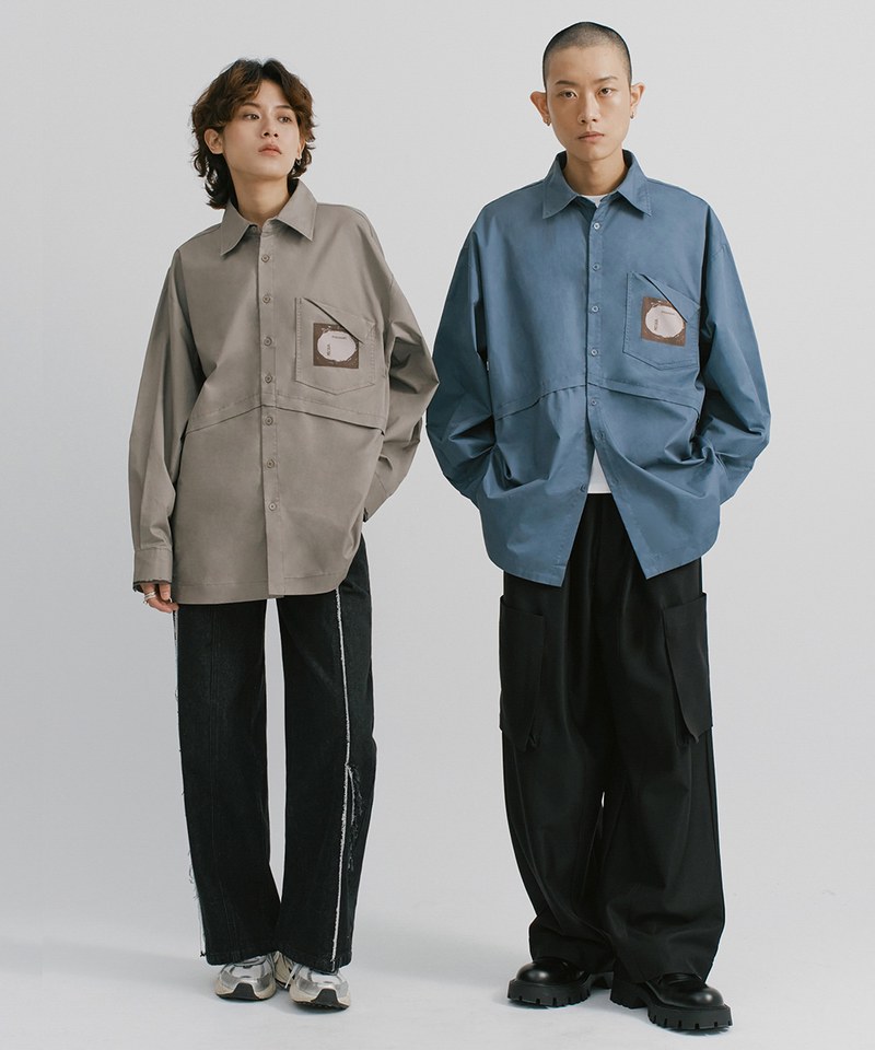 MELSIGN x mouggan 寬鬆挺版兩用領襯衫