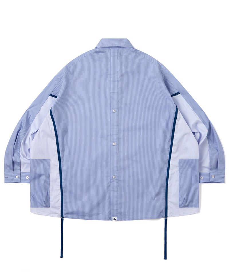 條紋襯衫Twin Paneled striped Shir - plain-me 搭配美好的一天 條紋襯衫Twin Paneled striped Shir - plain-me 搭配美好的一天