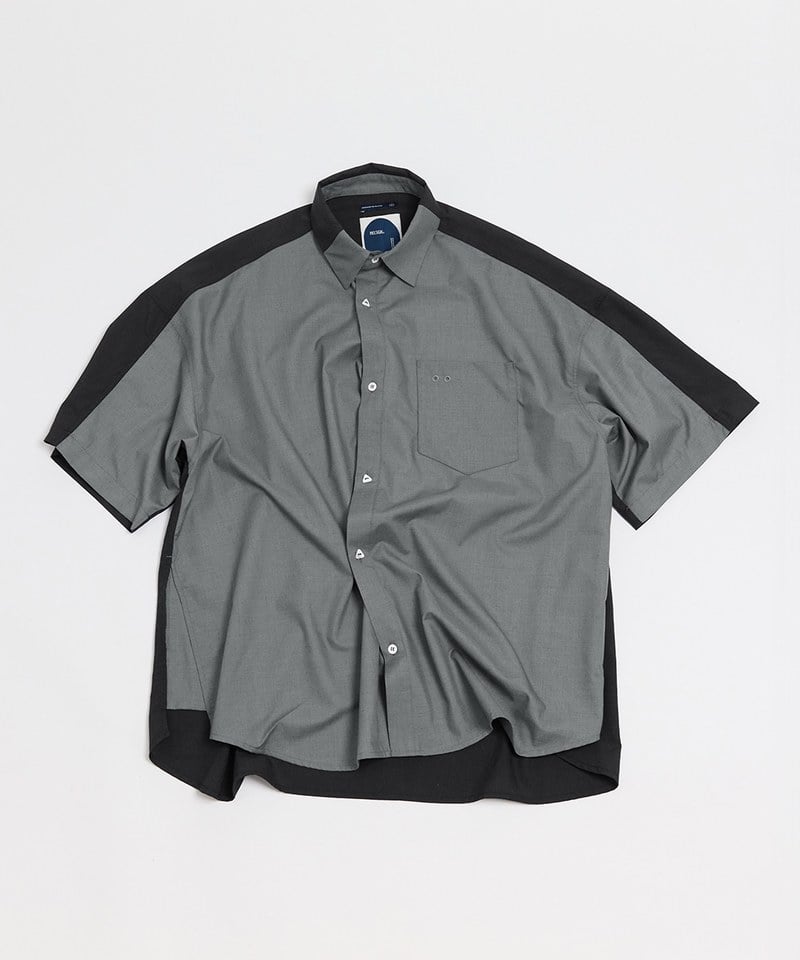 MSN0212-251 拼接短袖襯衫 Tone Merge SS Shirt
