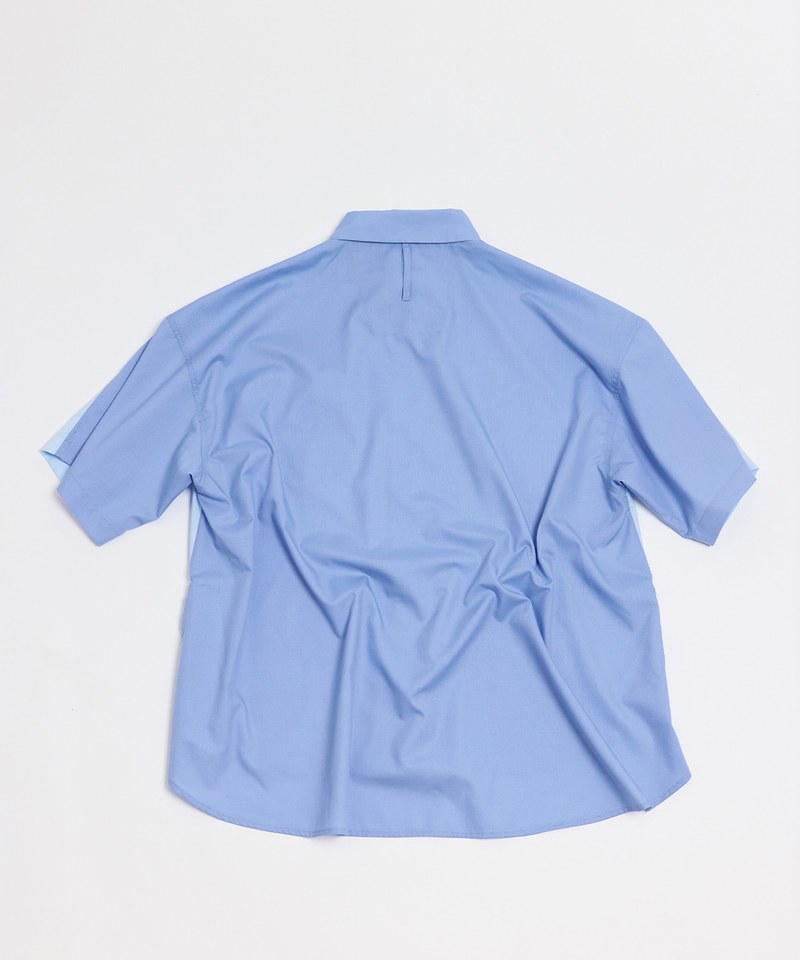 MSN0212-251 拼接短袖襯衫 Tone Merge SS Shirt