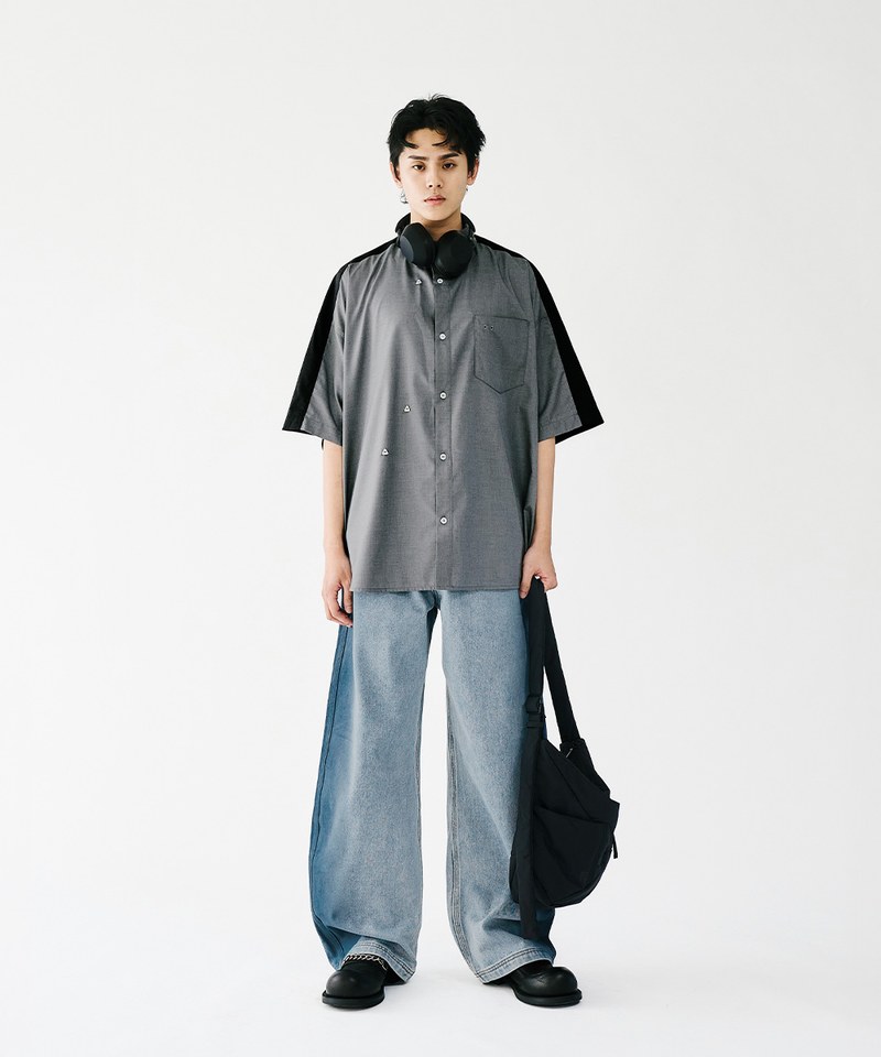MSN0212-251 拼接短袖襯衫 Tone Merge SS Shirt