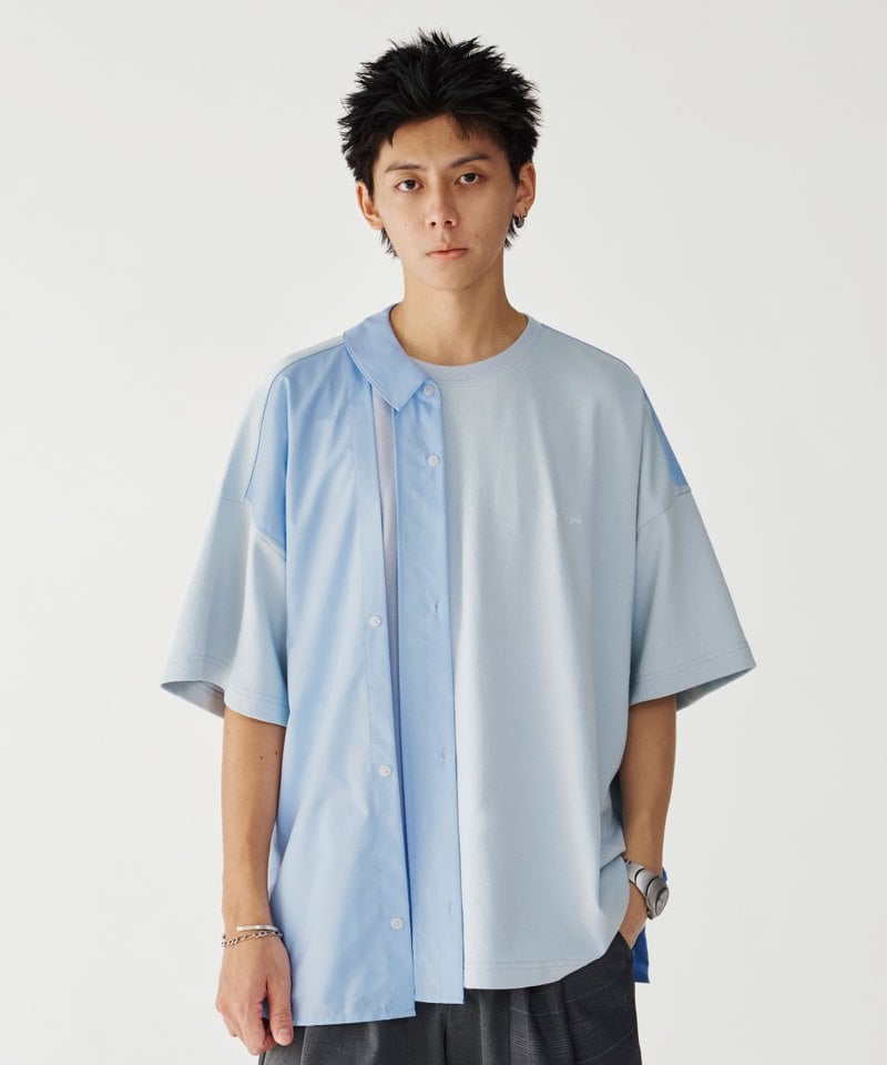 異材質拼接襯衫 Double Layer Shirt Tee