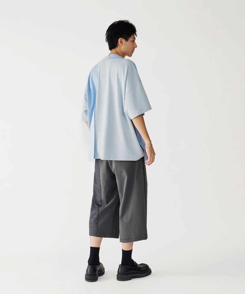 MSN0213-252 異材質拼接襯衫 Double Layer Shirt Tee