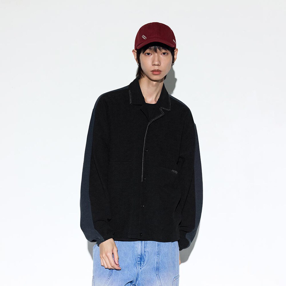 針織長袖襯衫 Merged Knit LS Shirt
