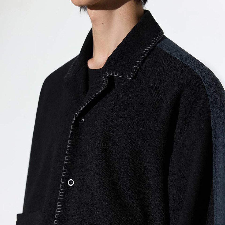 針織長袖襯衫 Merged Knit LS Shirt