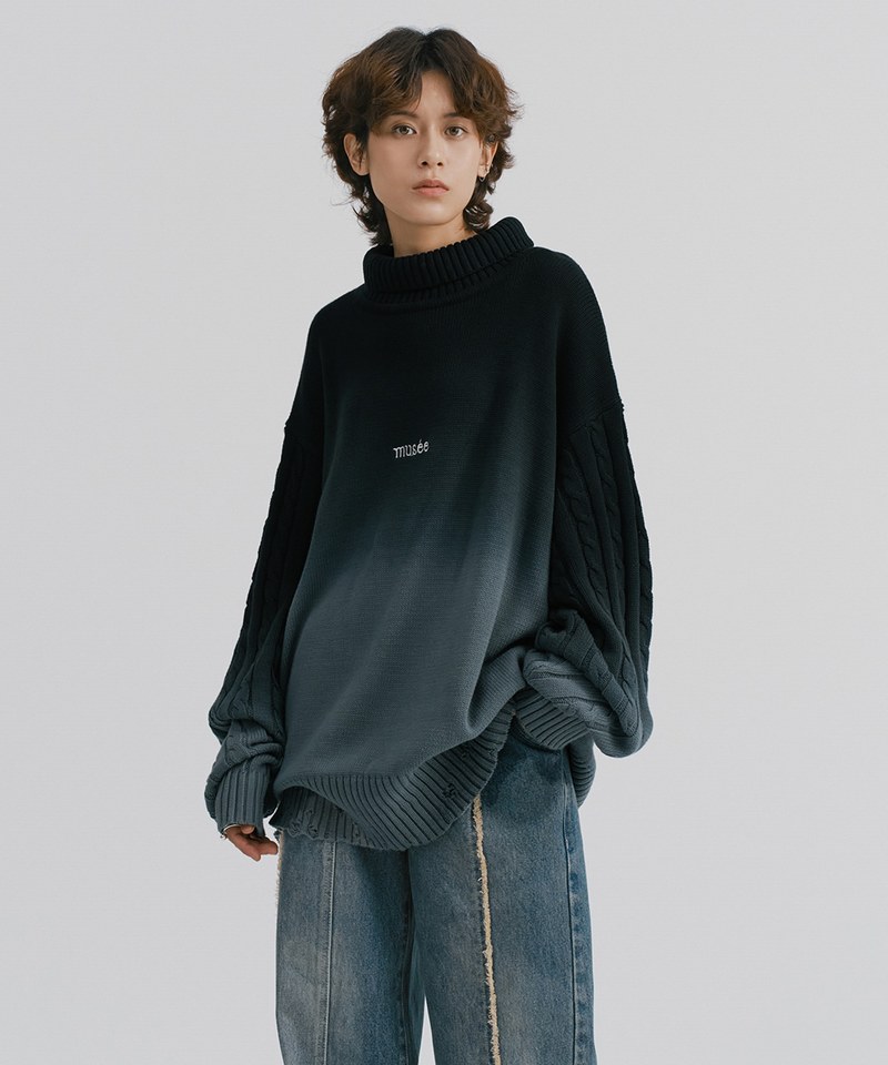 MELSIGN x mouggan 高領漸層毛衣