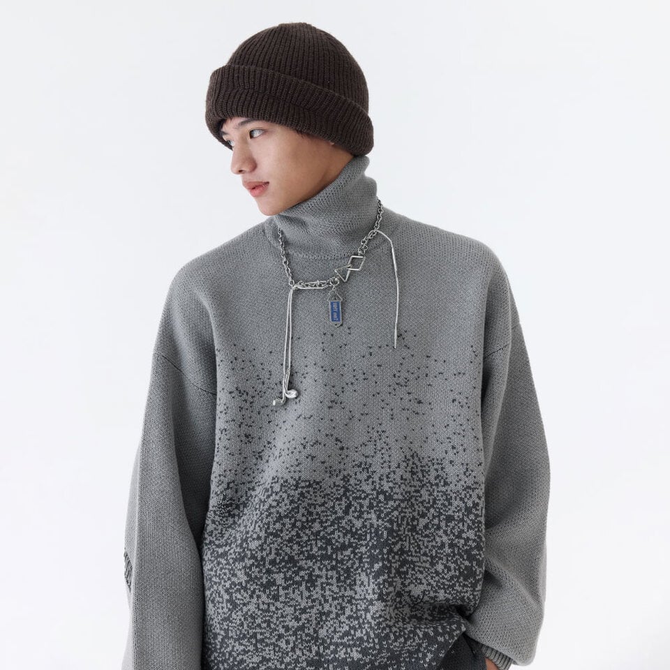 針織上衣 Bitmap Shift Knit Turtleneck