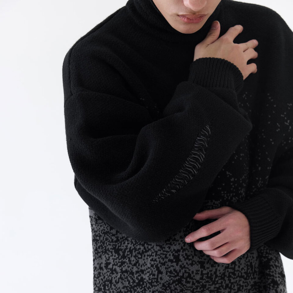 MSN0307-252 針織上衣 Bitmap Shift Knit Turtleneck