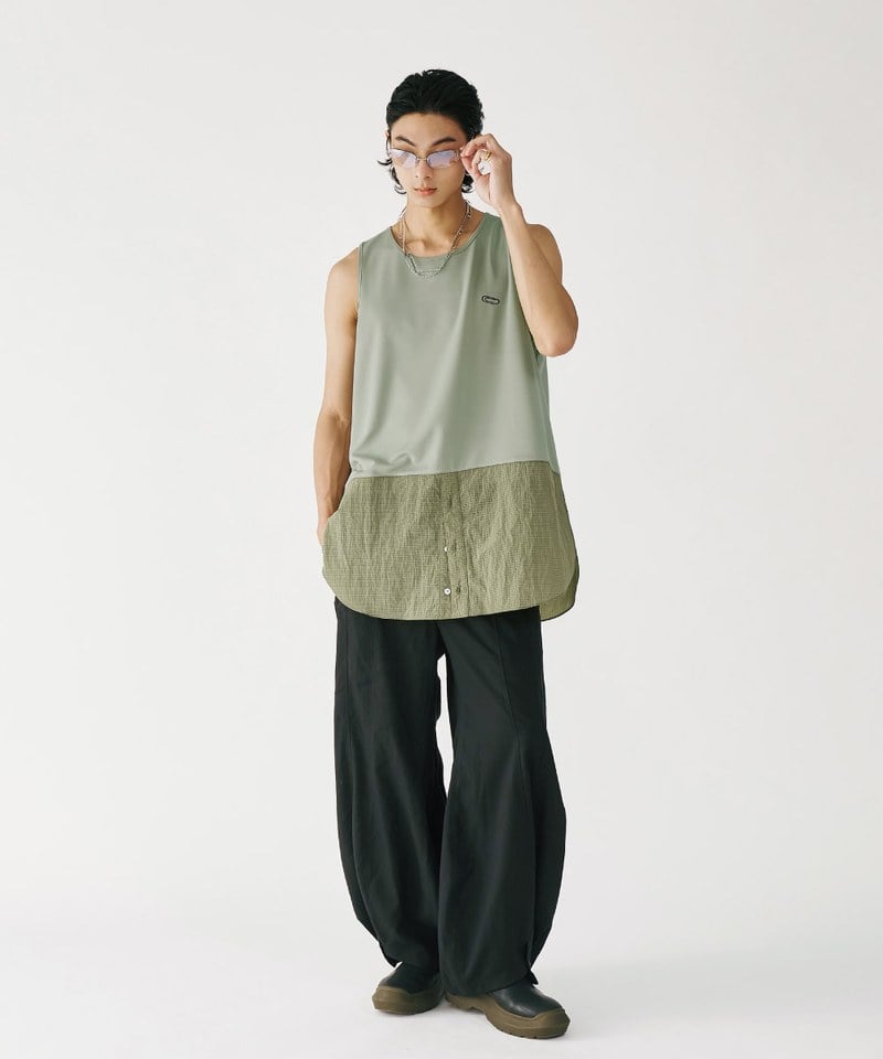MSN0501-252 層次拼接背心 Layered Clip Vest