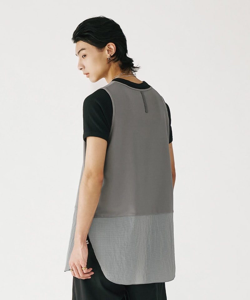 MSN0501-252 層次拼接背心 Layered Clip Vest