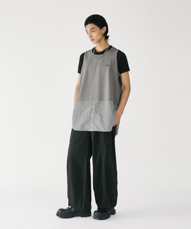 MSN0501-252 層次拼接背心 Layered Clip Vest