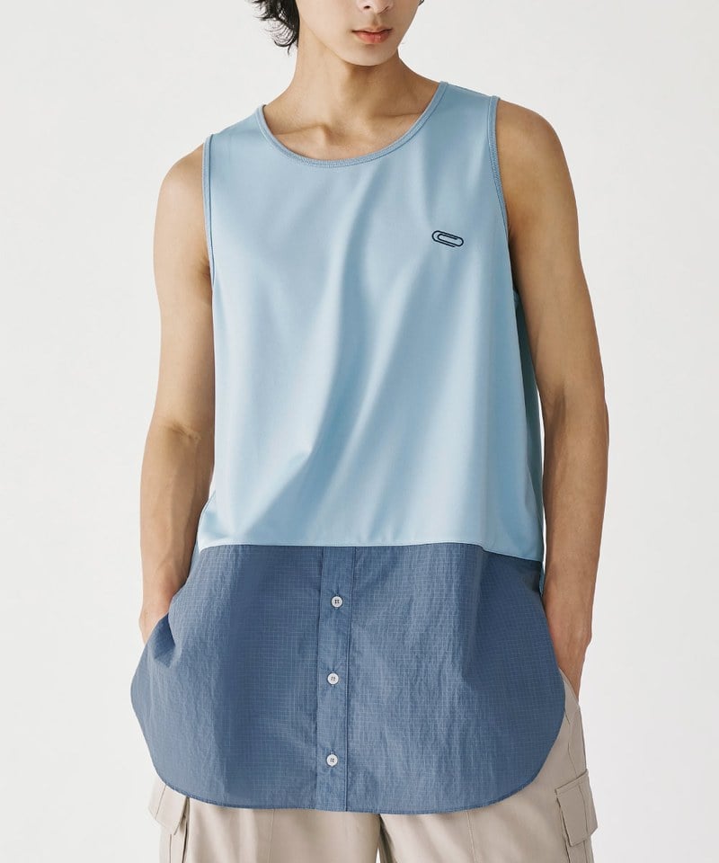 MSN0501-252 層次拼接背心 Layered Clip Vest