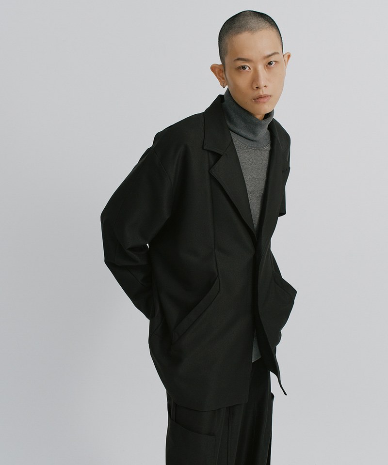 MELSIGN x mouggan 後雙層造型西裝外套