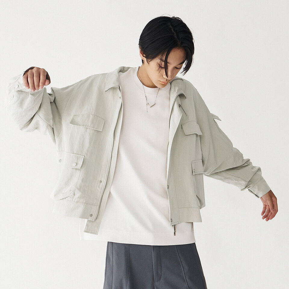 立體口袋拉鍊短外套 Zip up Pocket Short Jacket